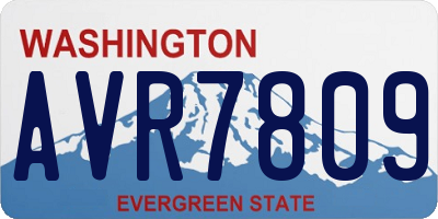 WA license plate AVR7809