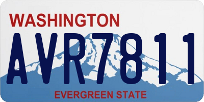 WA license plate AVR7811