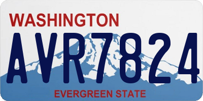 WA license plate AVR7824