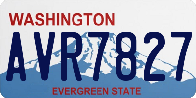WA license plate AVR7827