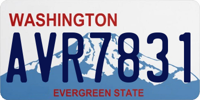 WA license plate AVR7831