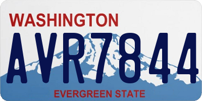 WA license plate AVR7844