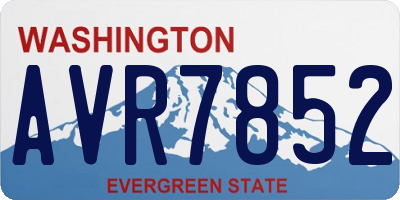 WA license plate AVR7852