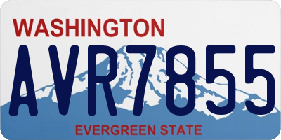 WA license plate AVR7855