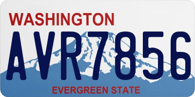 WA license plate AVR7856
