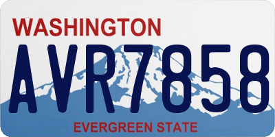 WA license plate AVR7858