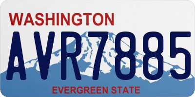 WA license plate AVR7885