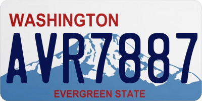 WA license plate AVR7887