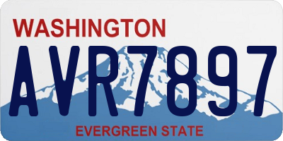 WA license plate AVR7897
