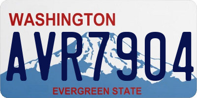WA license plate AVR7904