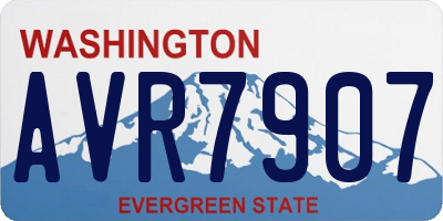 WA license plate AVR7907