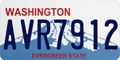 WA license plate AVR7912