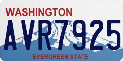 WA license plate AVR7925