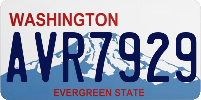 WA license plate AVR7929