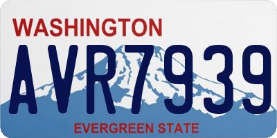 WA license plate AVR7939