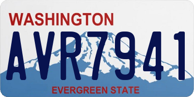 WA license plate AVR7941