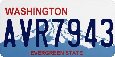 WA license plate AVR7943