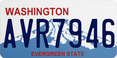 WA license plate AVR7946