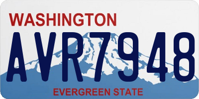 WA license plate AVR7948