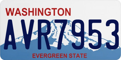 WA license plate AVR7953