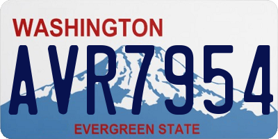 WA license plate AVR7954