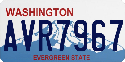 WA license plate AVR7967