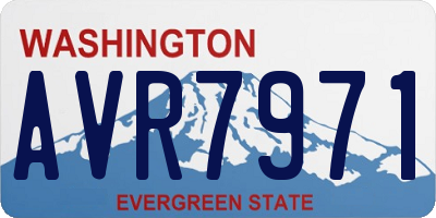 WA license plate AVR7971