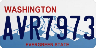 WA license plate AVR7973
