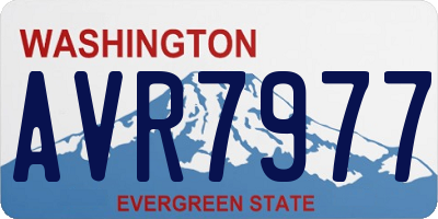 WA license plate AVR7977