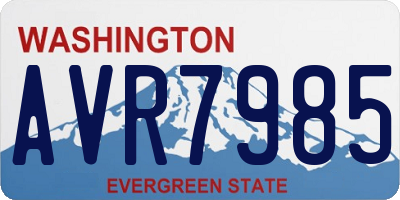 WA license plate AVR7985