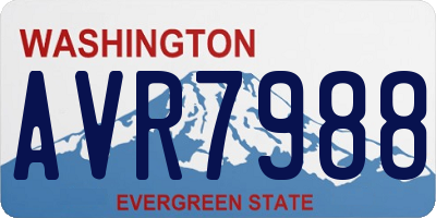 WA license plate AVR7988