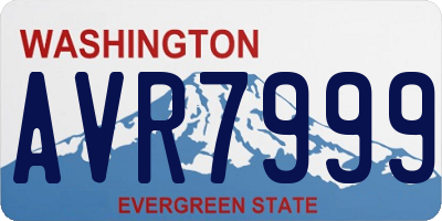 WA license plate AVR7999