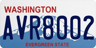 WA license plate AVR8002