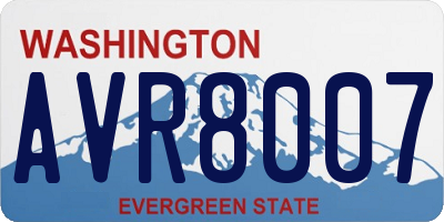 WA license plate AVR8007
