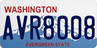 WA license plate AVR8008