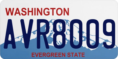WA license plate AVR8009