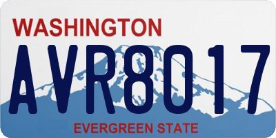 WA license plate AVR8017