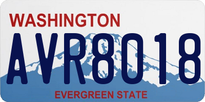 WA license plate AVR8018