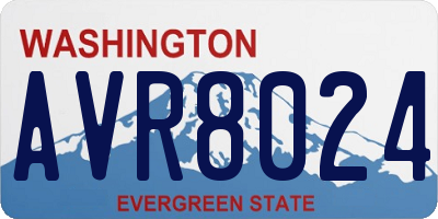 WA license plate AVR8024