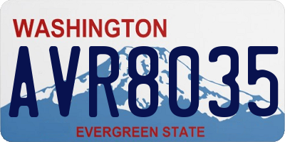 WA license plate AVR8035
