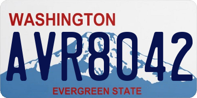 WA license plate AVR8042