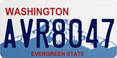 WA license plate AVR8047