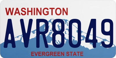 WA license plate AVR8049