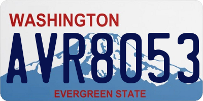 WA license plate AVR8053