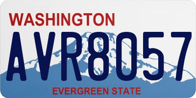WA license plate AVR8057