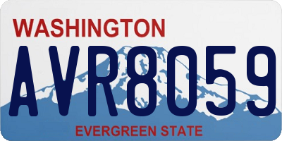 WA license plate AVR8059