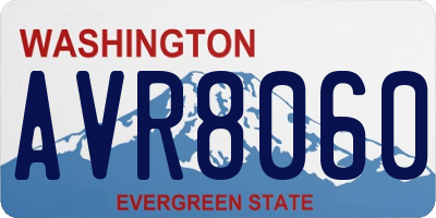 WA license plate AVR8060