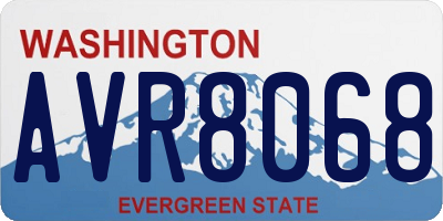 WA license plate AVR8068
