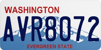 WA license plate AVR8072