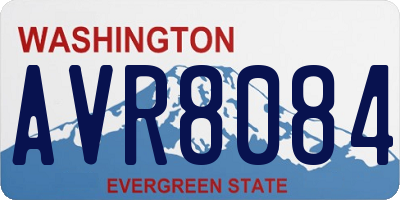 WA license plate AVR8084